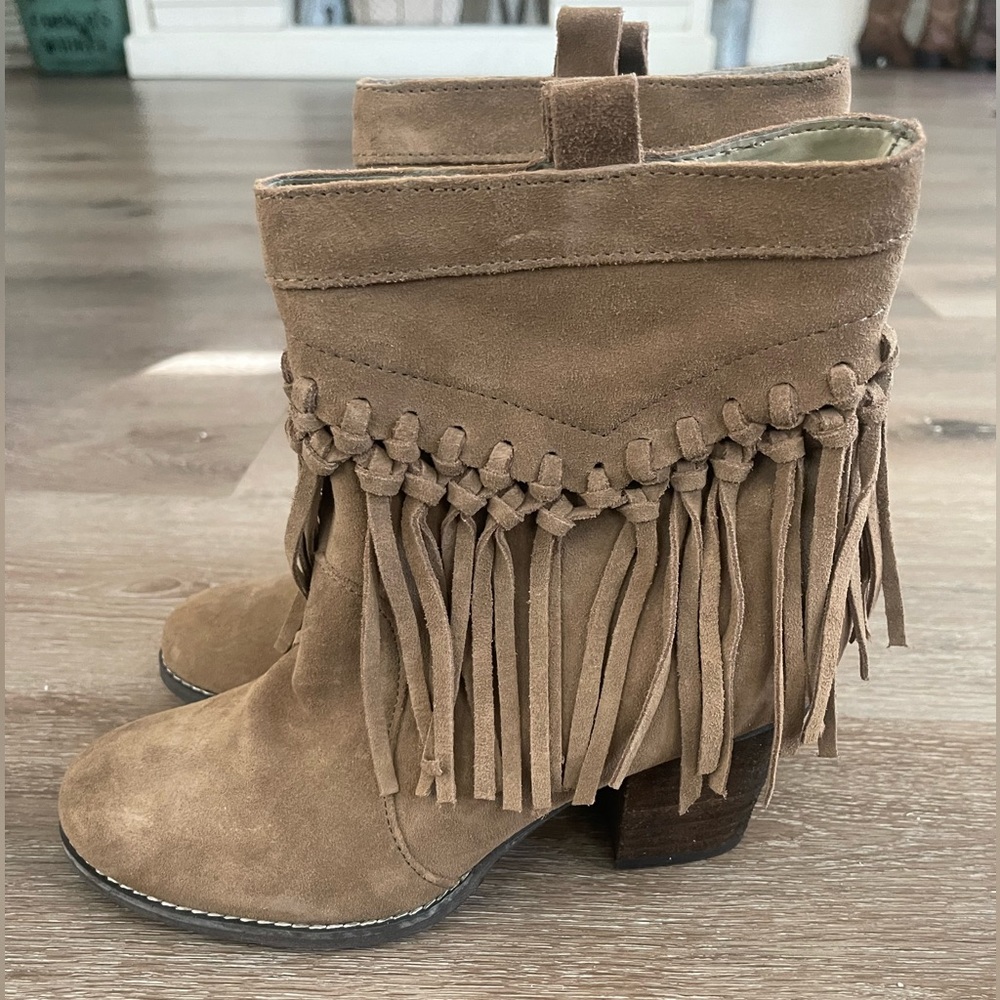 Sbicca Vintage Collection Fringe Booties